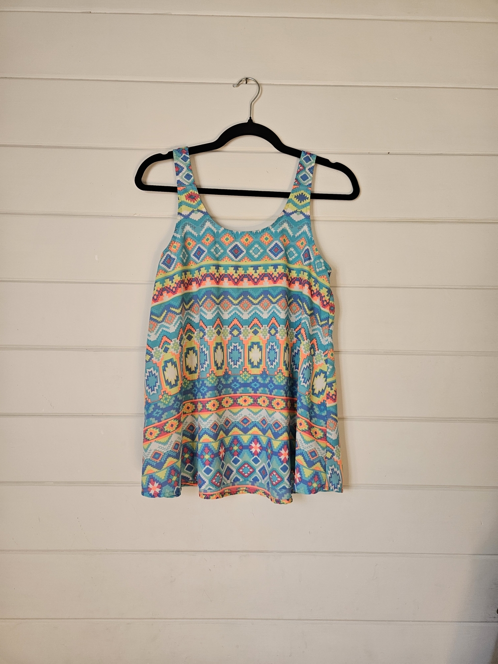 Everly Multi-Color Aztec Tank Top (S) - Picture 2 of 5